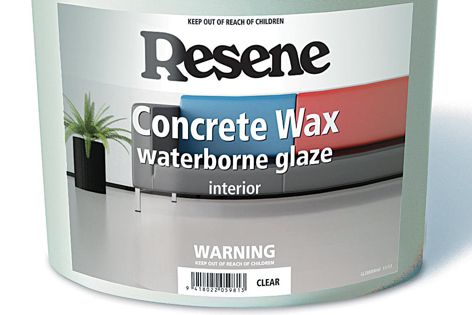 Resene Concrete Wax protects concrete benchtops and floors from wear and tear.