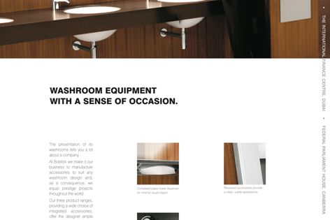 Washroom equipment with a sense of occasion
