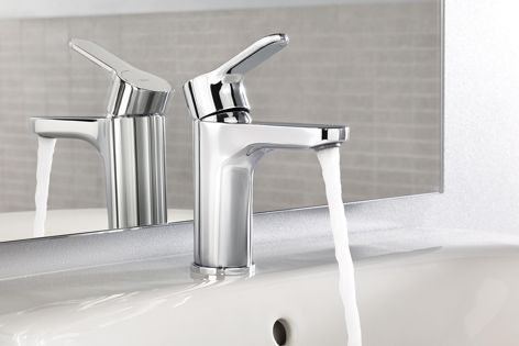 The L20 basin mixer offers maximum comfort and minimum water and energy consumption.