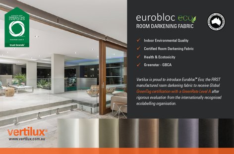 Eurobloc Eco fabric by Vertilux