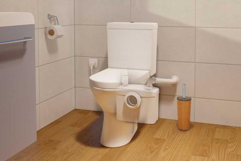Ideal for compact bathroom arrangements, Sanitop by Saniflo is a macerator pump that enables a single-pump, simultaneous connection to the toilet and the wash basin.