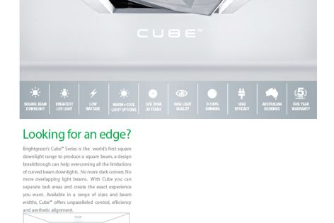 Cube downlight series by Brightgreen