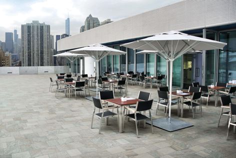 Stone Connexion porcelain stoneware by Rocks On Hard Surfaces is a natural-looking, hard-wearing surface for both exterior and interior areas.