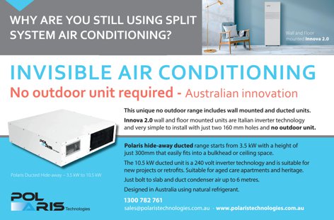 Airconditioning with no outdoor unit by Polaris
