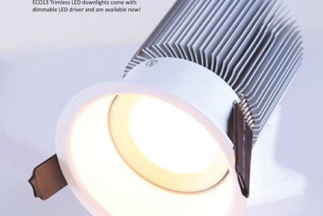 Eco13 Trimless LED downlight by Superlight
