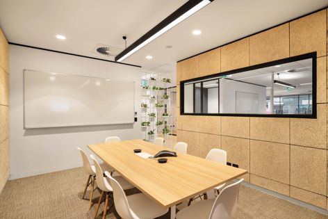 The Eventbrite head office in Melbourne by Cradle Design features Troldtekt wood wool panels. 