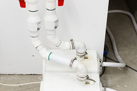 This Saniflo greywater pump enabled the Monash Conference Centre to have basement showers installed in its end-of-trip facilities.