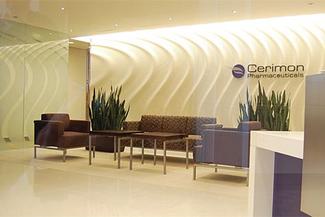 Swinson Group sculpted panels are ideal for corporate reception areas and desk frontages.