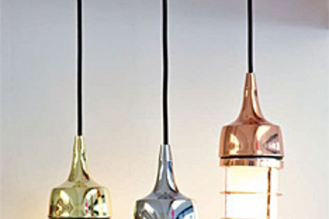 The Watch Out pendant light, shown here, suits edgy, urban interior environments.