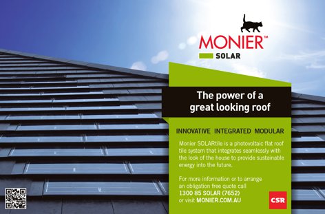 Monier SolarTile by CSR Bricks and Roofing