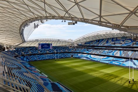 Kingspan’s K10 G2 foil-faced soffit board system features extensively within the fitness centre and throughout the main stadium. Photography: Christopher Frederick Jones.