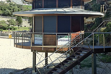 Blockout Shutters were used at the Tamarama Beach lifeguard tower.