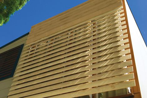 Timber Rack Arm Systems can be integrated with existing cladding or installed as an architectural feature.