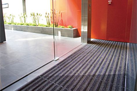 The stylish Integra architectural entrance matting range is available in customized shapes and sizes.