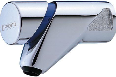 The Presto 2010 timed-flow wall-mounted tap achieves a six-star WELS rating.
