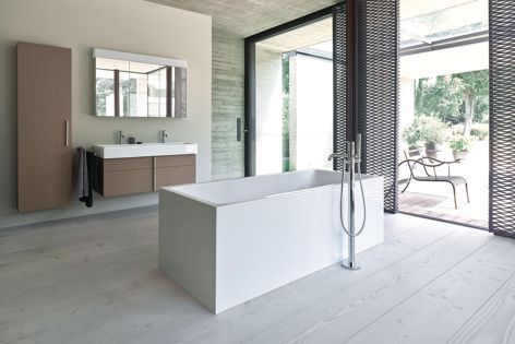 Duravit’s Vero Air bathroom collection is defined by its strong, rectilinear form and includes basins, baths, toilets and furniture.